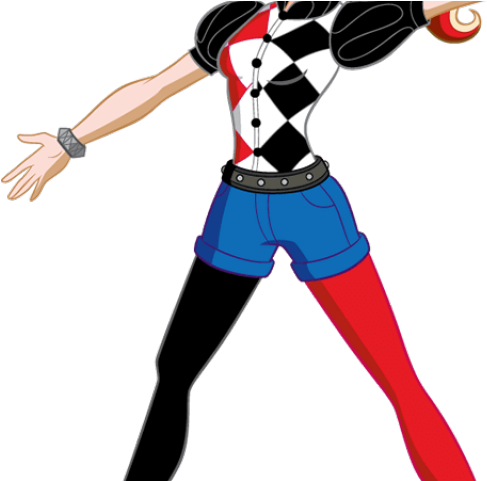 Harley Quinn Clipart Kid Friendly - Personajes Super Hero Girls (487x481)