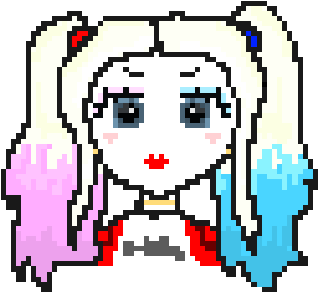 Harley Quinn Clipart Pixel Art - Harley Quinn Pixel Art (780x680)