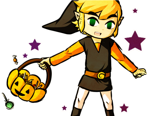 Trick Or Treat Clipart Halloween Person - Link Halloween Zelda Fanart (640x480)