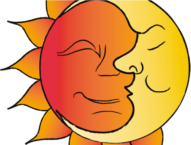 Solstice Cliparts - Half Moon And Half Sun (640x480)
