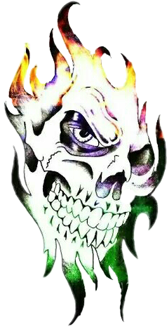 Joker Skull Tattoo Designs (238x466)