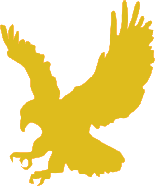 Golden Eagle Clipart Eagle Crest - Eagle Silhouette Transparent Background (498x598)