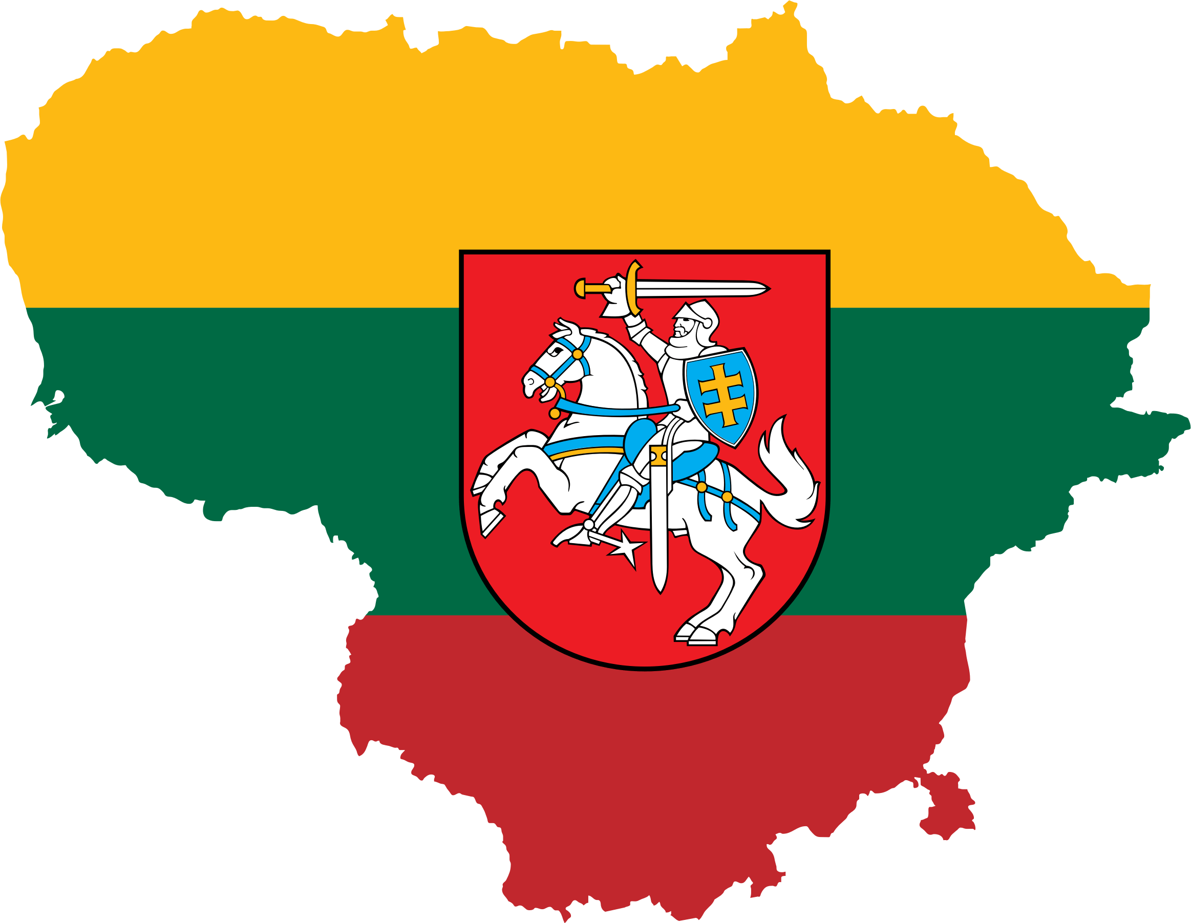 Литва карта с флагом