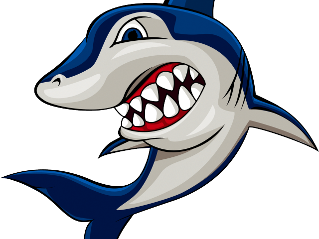 Great White Shark Clipart Dolphin - Gambar Ikan Hiu Kartun (640x480)