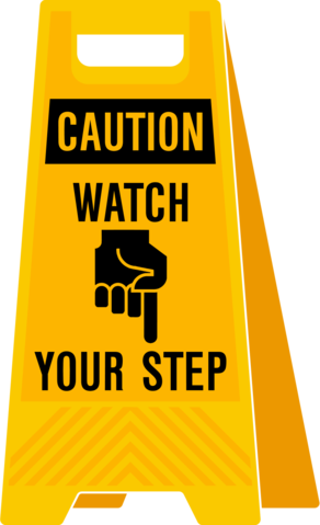 Pvc A-frame Sign Stand Watch Your Step Western Safety - Start From Scratch (292x479)