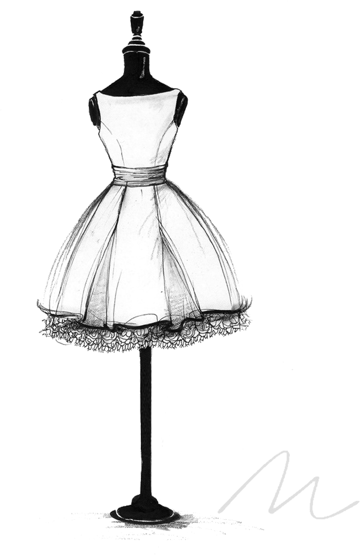 Wedding Gown Sketch Little Black - Dress Drawing Ideas Easy (900x1200)