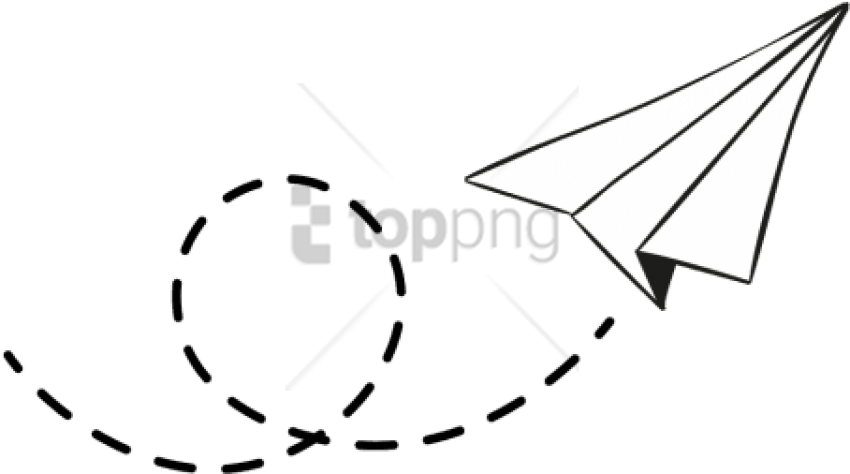 Free Png Paper Airplane Transparent Background Png - Transparent Background White Paper Airplane (850x474)