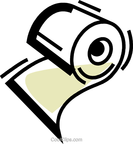 Toilet Paper Royalty Free Vector Clip Art Illustration - Toilet Paper Royalty Free Vector Clip Art Illustration (443x480)