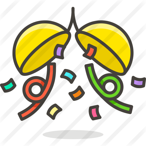 Confetti Free Icon - Vector Party Popper Emoji (512x512)