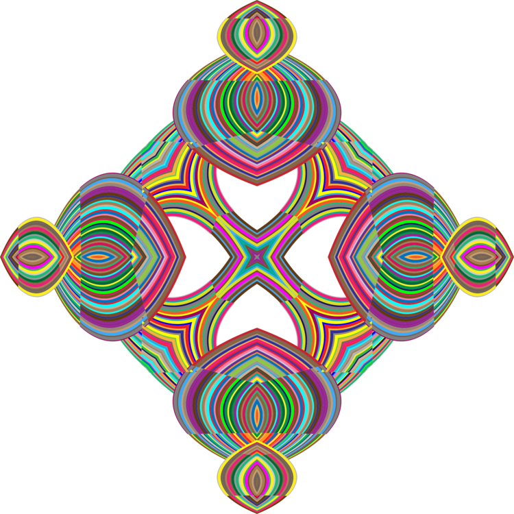 Symmetry Abstract Art Colorful Confetti Geometric - Circle (750x750)