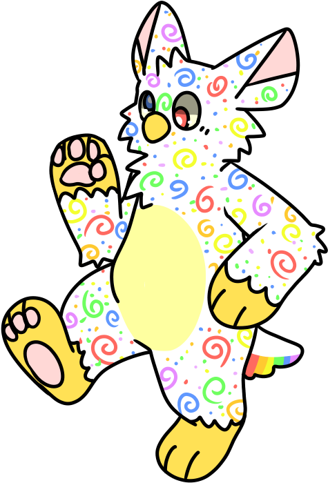Confetti Anthro Furby - Anthro Furby (591x717)