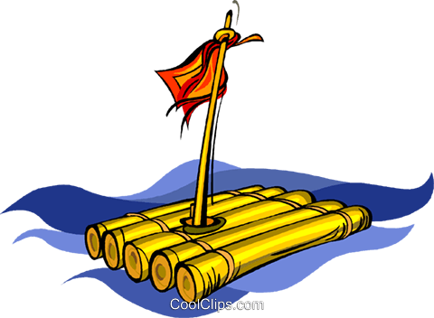 Raft Royalty Free Vector Clip Art Illustration -vc008474 - Плот Png (480x352)