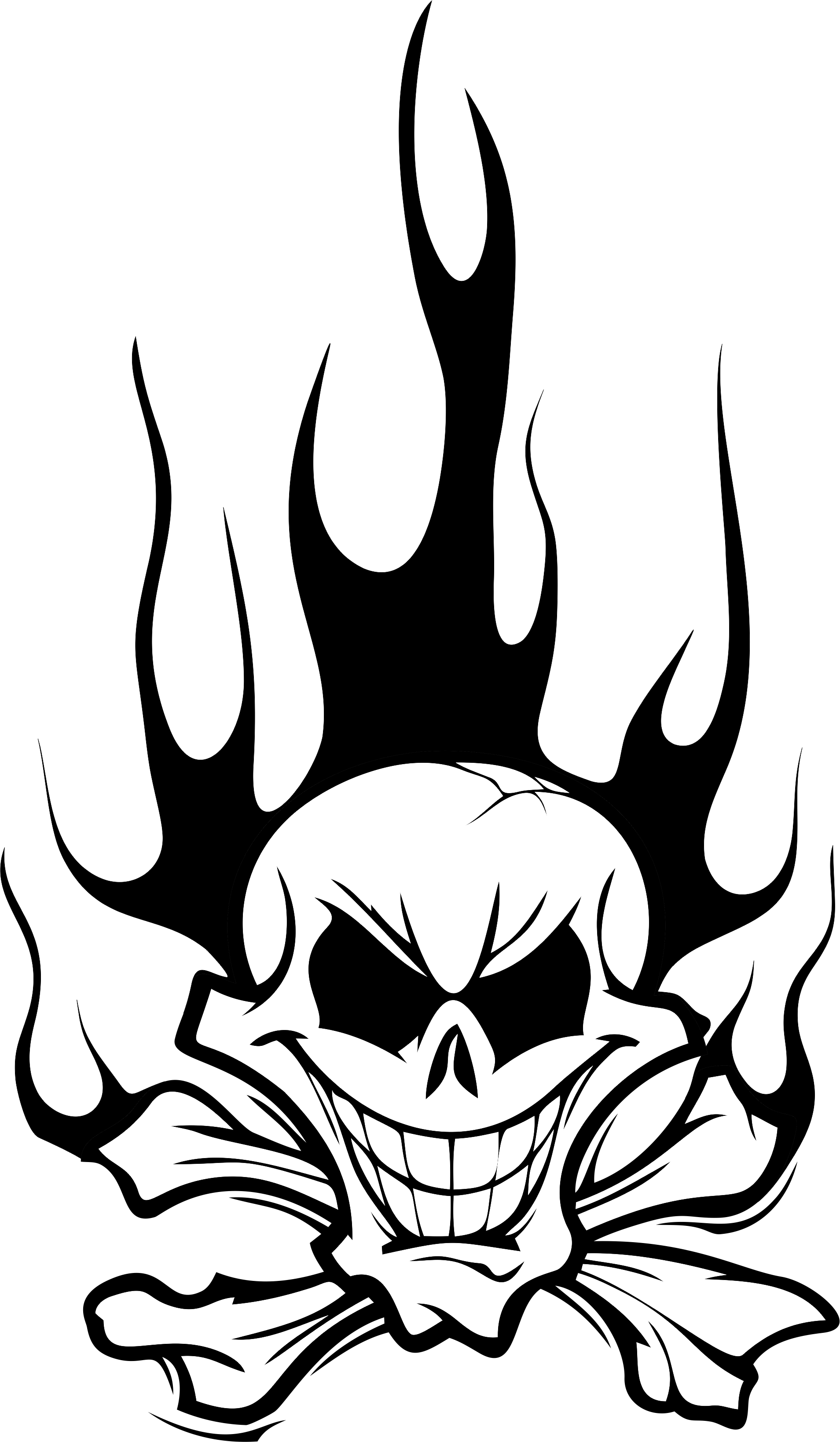 Etching Drawing Punk - Sketsa Tengkorak (1909x3276)