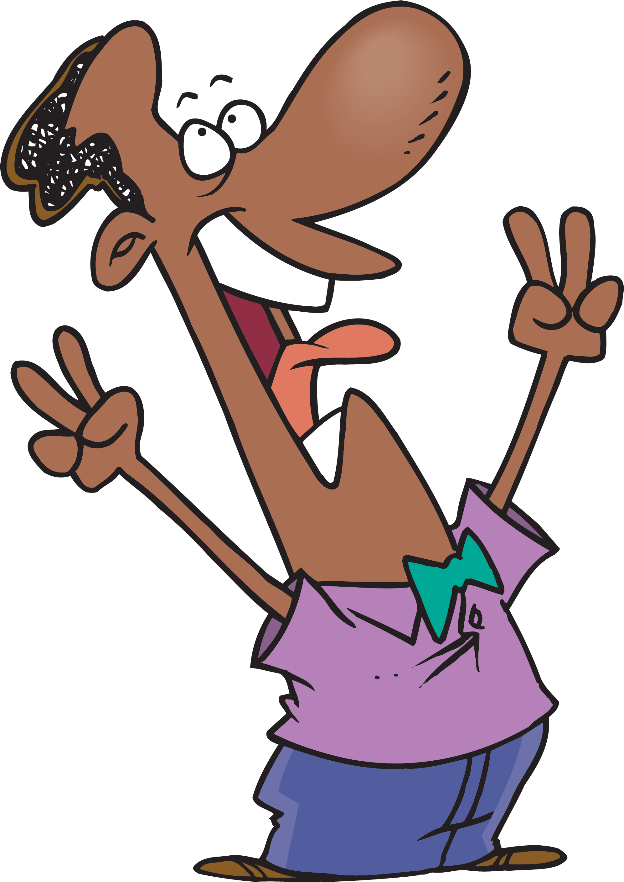 Cartoon Of Person Celebrating (2000x2823)