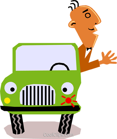 Picasso Man In Car Royalty Free Vector Clip Art Illustration - Picasso Man In Car Royalty Free Vector Clip Art Illustration (404x480)