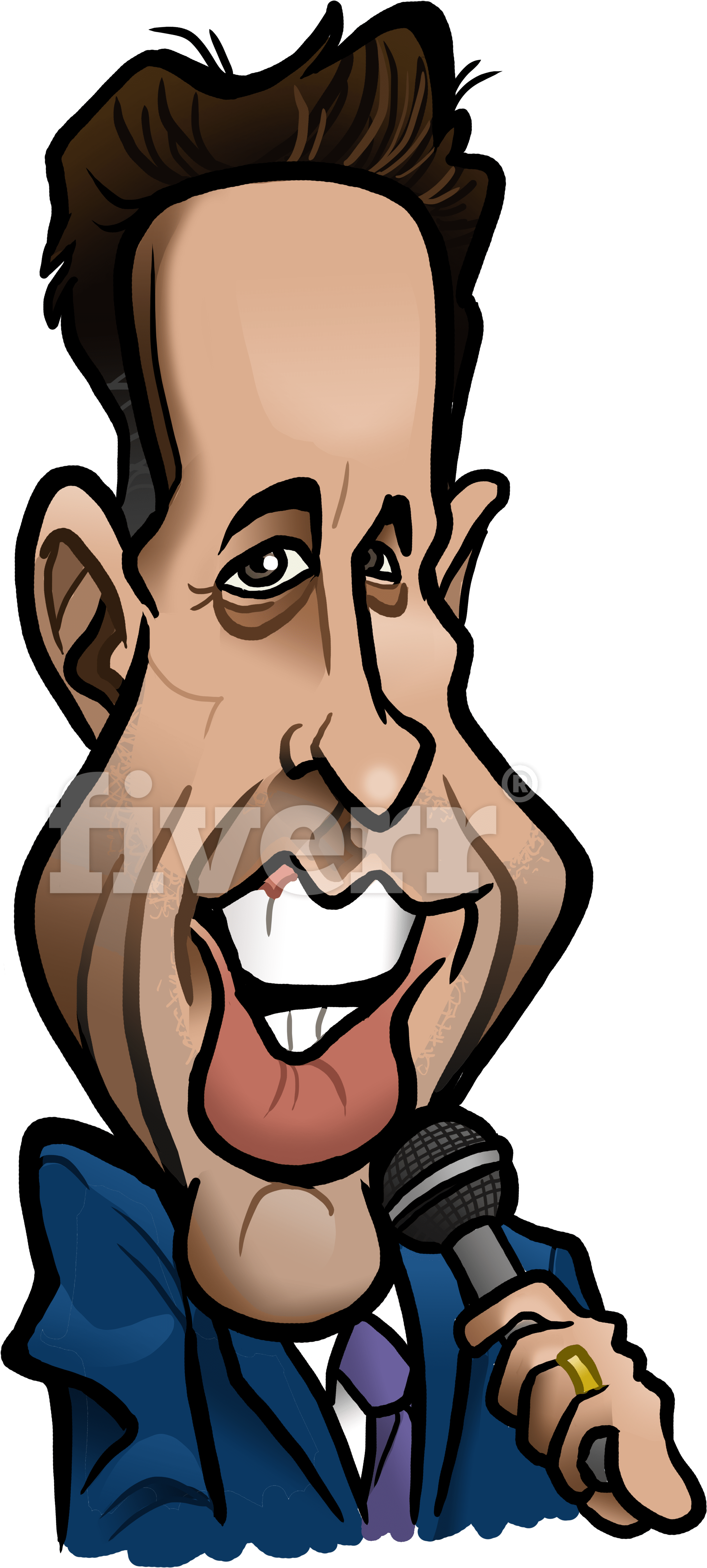 Picture Black And White Library Draw A Celebrity Caricature - Cartoon (3600x6000)