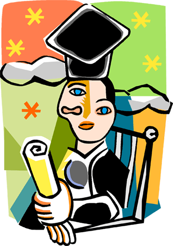 Picassos Person Graduating Royalty Free Vector Clip - Picassos Person Graduating Royalty Free Vector Clip (337x480)