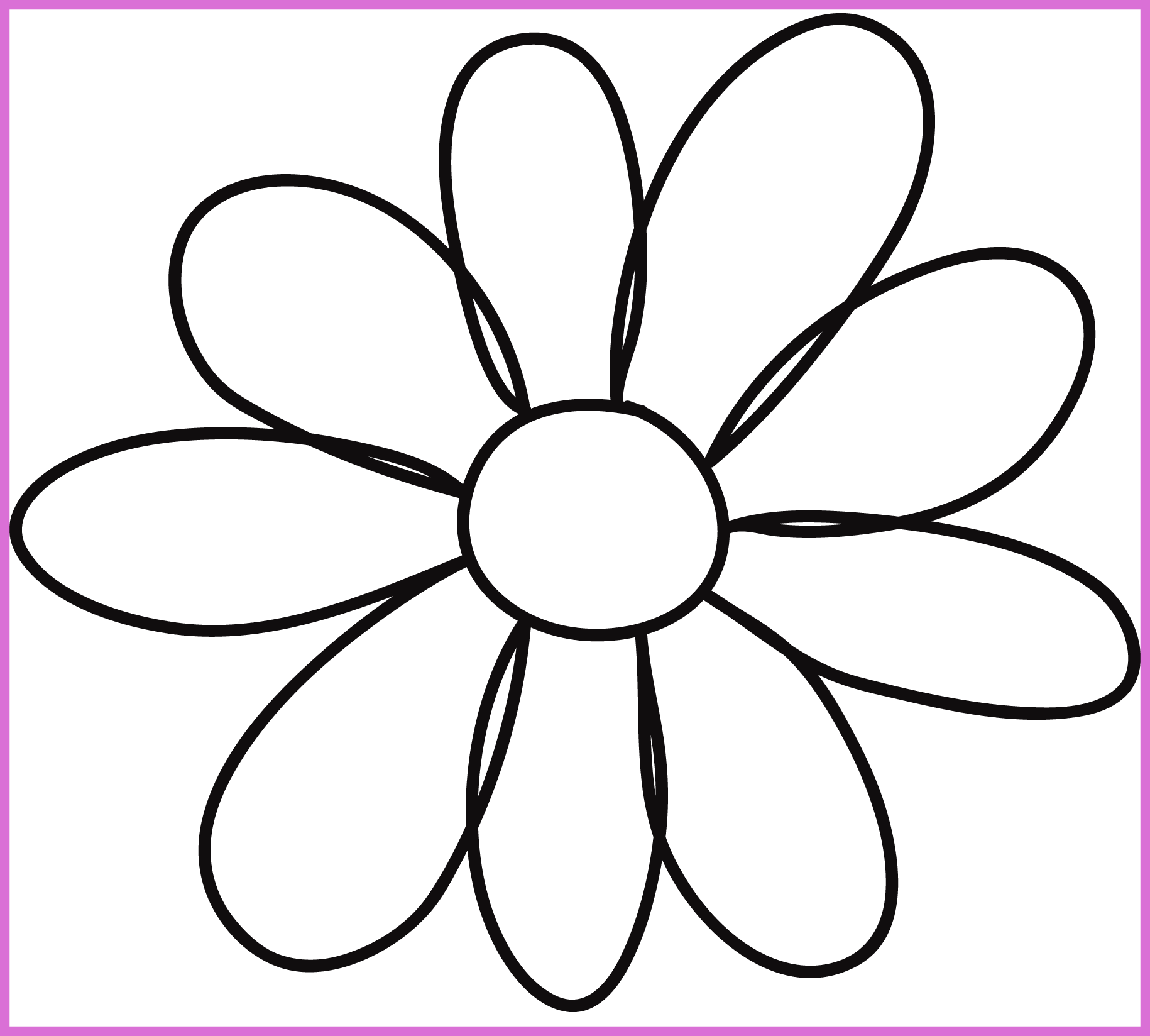 Best Flower Template Clipart - Things To Draw When Your (1830x1648)