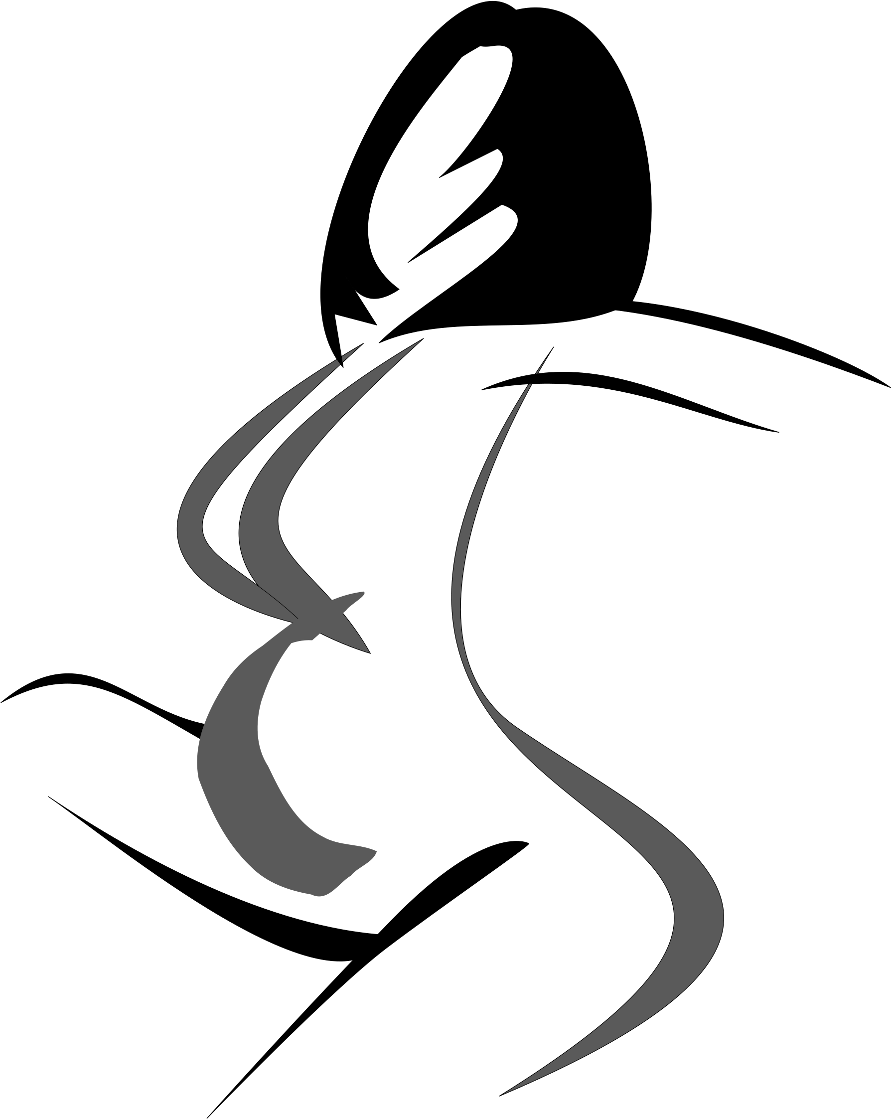 Big Image - Woman Silhouette Clip Art (2400x2373)