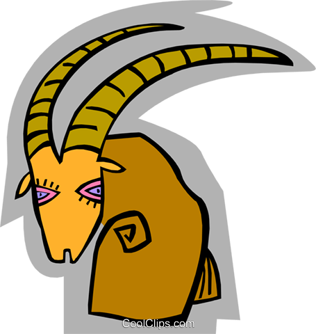 Symbolic Antelope Royalty Free Vector Clip Art Illustration - Symbolic Antelope Royalty Free Vector Clip Art Illustration (455x480)