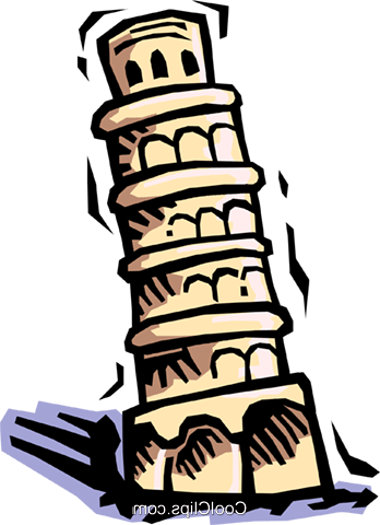 Leaning Tower Of Pisa Royalty Free Vector Clip Art - Leaning Tower Of Pisa Royalty Free Vector Clip Art (348x480)