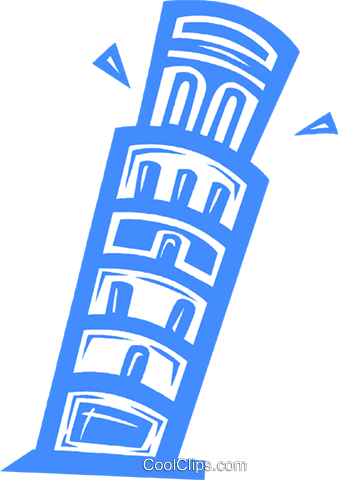 Leaning Tower Of Pisa Royalty Free Vector Clip Art - Leaning Tower Of Pisa Royalty Free Vector Clip Art (338x480)