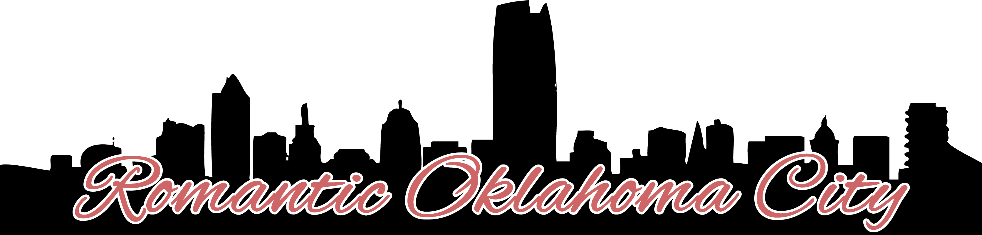 Romantic Oaklahoma City Skyline2 - Silhouette (3342x859)