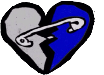 Blue Safety Pin - 5 Seconds Of Summer Heart (400x400)