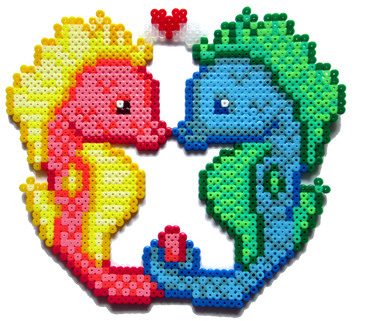 Seahorse Perler Bead (402x350)