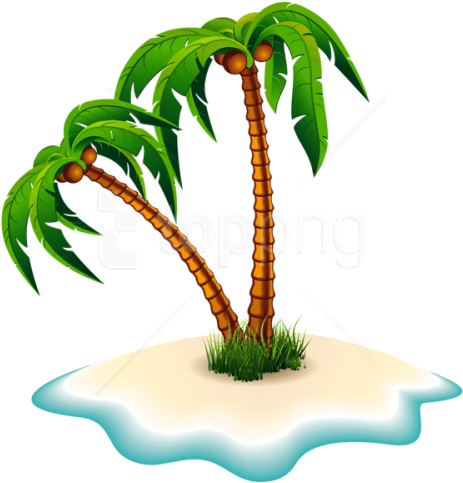 Free Png Download Palm Trees And Island Clipart Png - Clip Art Island With Palm Tree (480x500)