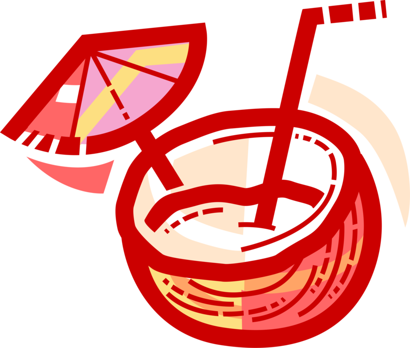 Vector Illustration Of Pina Colada Rum Cocktail Alcohol - Vector Illustration Of Pina Colada Rum Cocktail Alcohol (823x700)