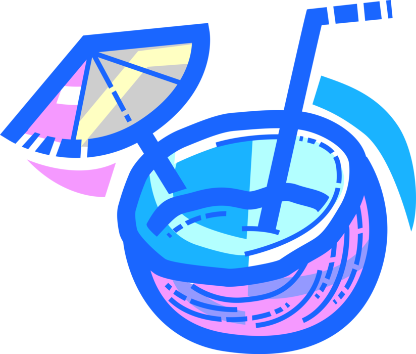 Vector Illustration Of Pina Colada Rum Cocktail Alcohol - Vector Illustration Of Pina Colada Rum Cocktail Alcohol (824x700)