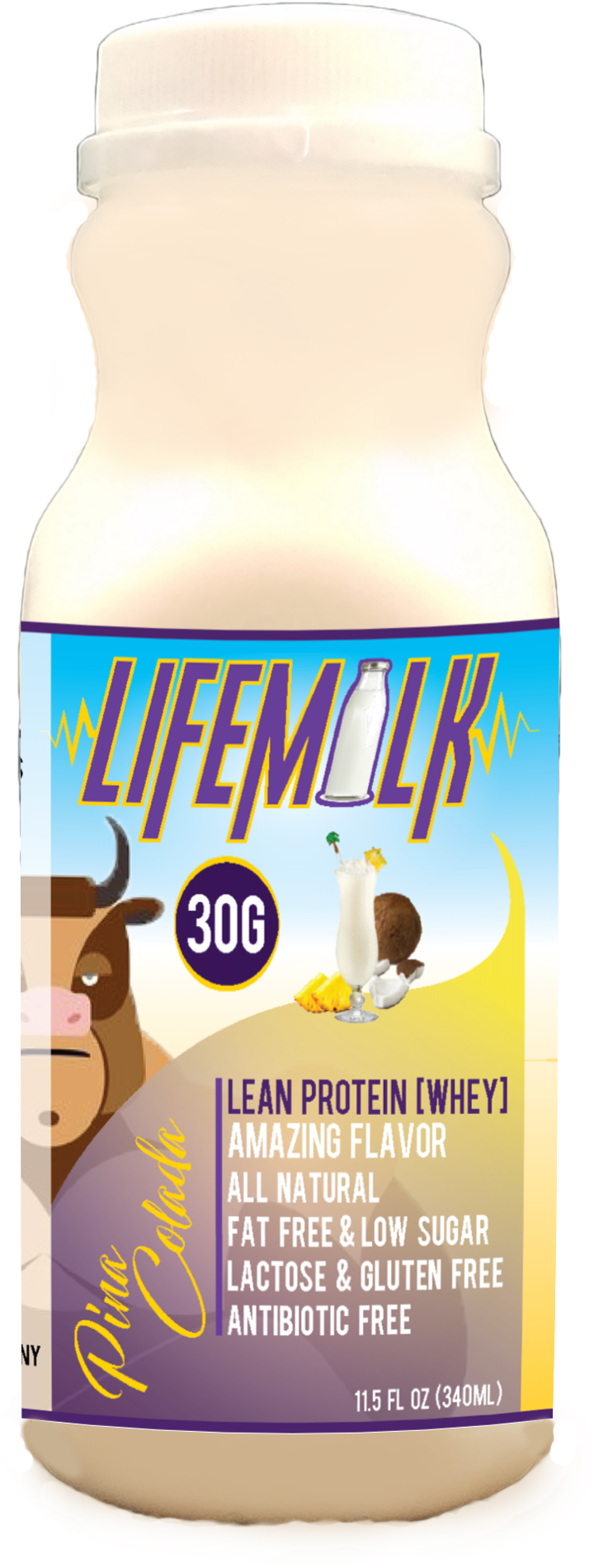 Lifemilk Pina Colada Protein Shake - Milkshake (2550x3300)