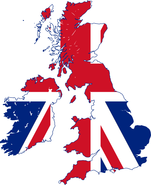 195 × 240 Pixels - Flag Map Of Great Britain (489x600)