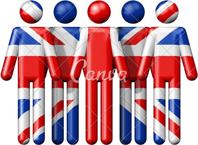 Flag Of United Kingdom, Uk On Stick Figure - Flag (800x636)