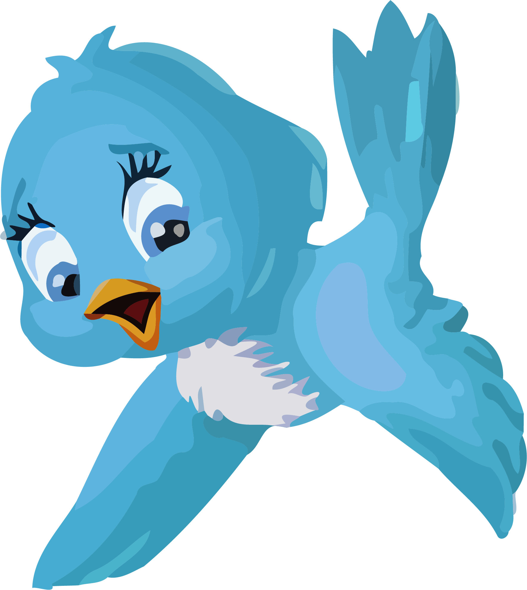 Wow Speech Bubble - Bird Clipart (1767x1978)