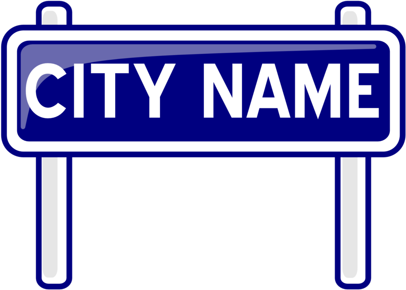 City Nameplate - Sign Post Clip Art (958x1355)