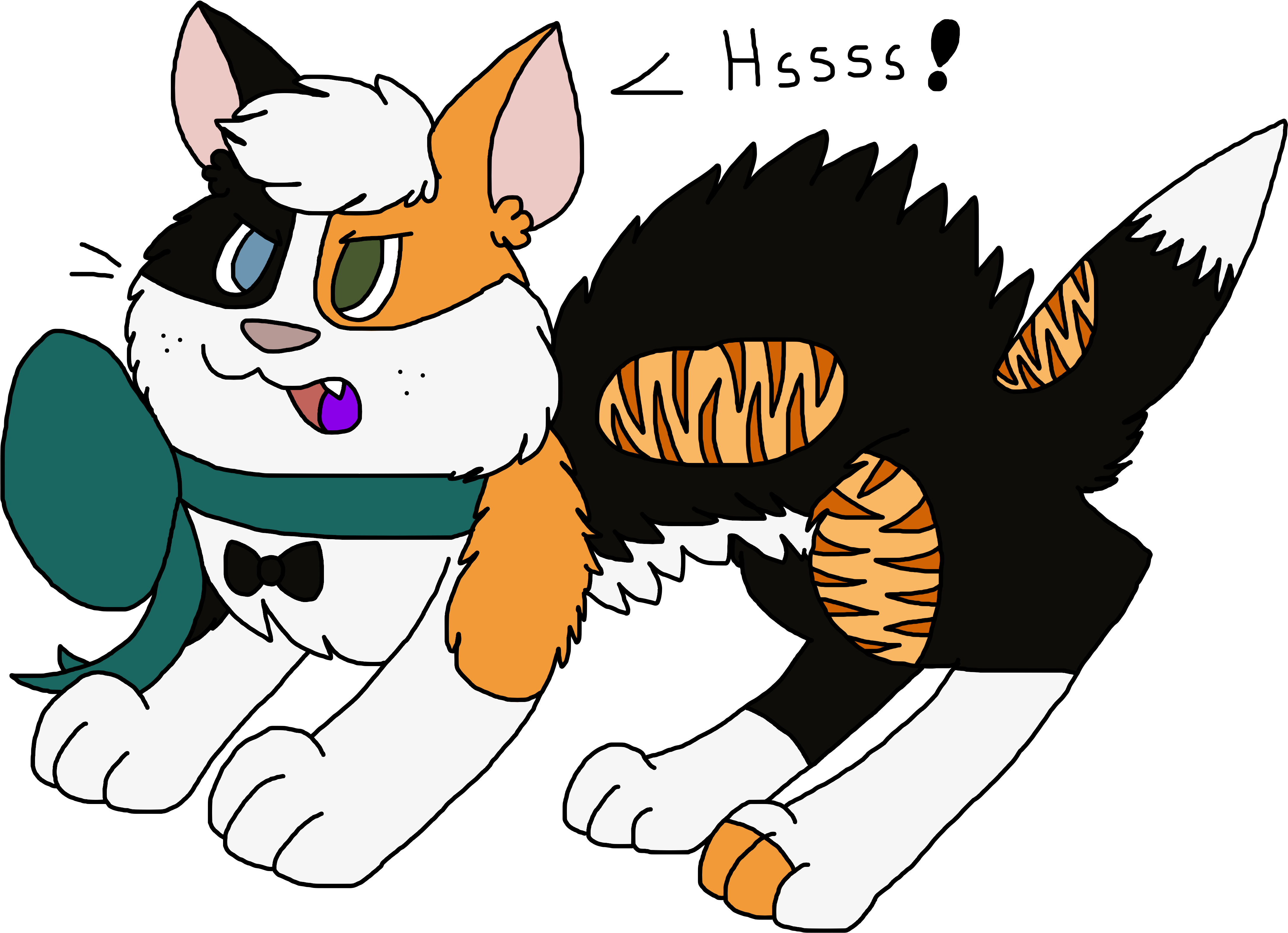 Angery Kitten Weasyl Ⓒ - Cartoon (4500x3200)