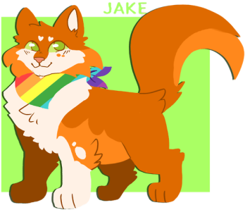 #he Says Gay Rights#jake#warrior Cats#wc#designs#kittypet - Cartoon (400x335)