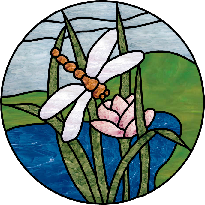 Index Of /cdn/14/1993/928 - Stained Glass Window Kits Dragon Fly (683x683)