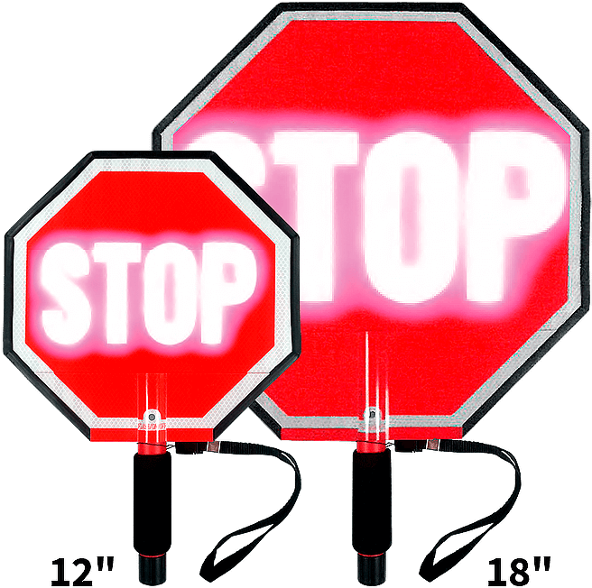 Paddle Stop Stop Flashing Led Hand Held Sign - Led Hand Held Stop Signs (768x768)