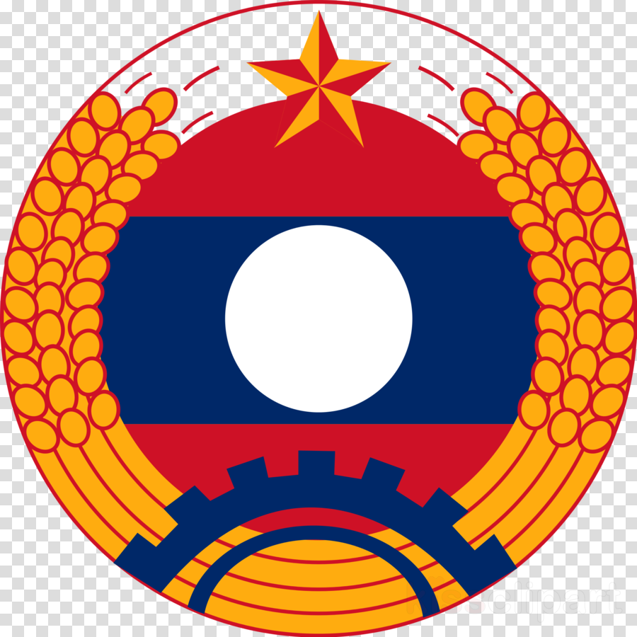 Laos Coat Of Arms Clipart Vientiane Lao Army F - Lao People's Armed Forces (900x900)