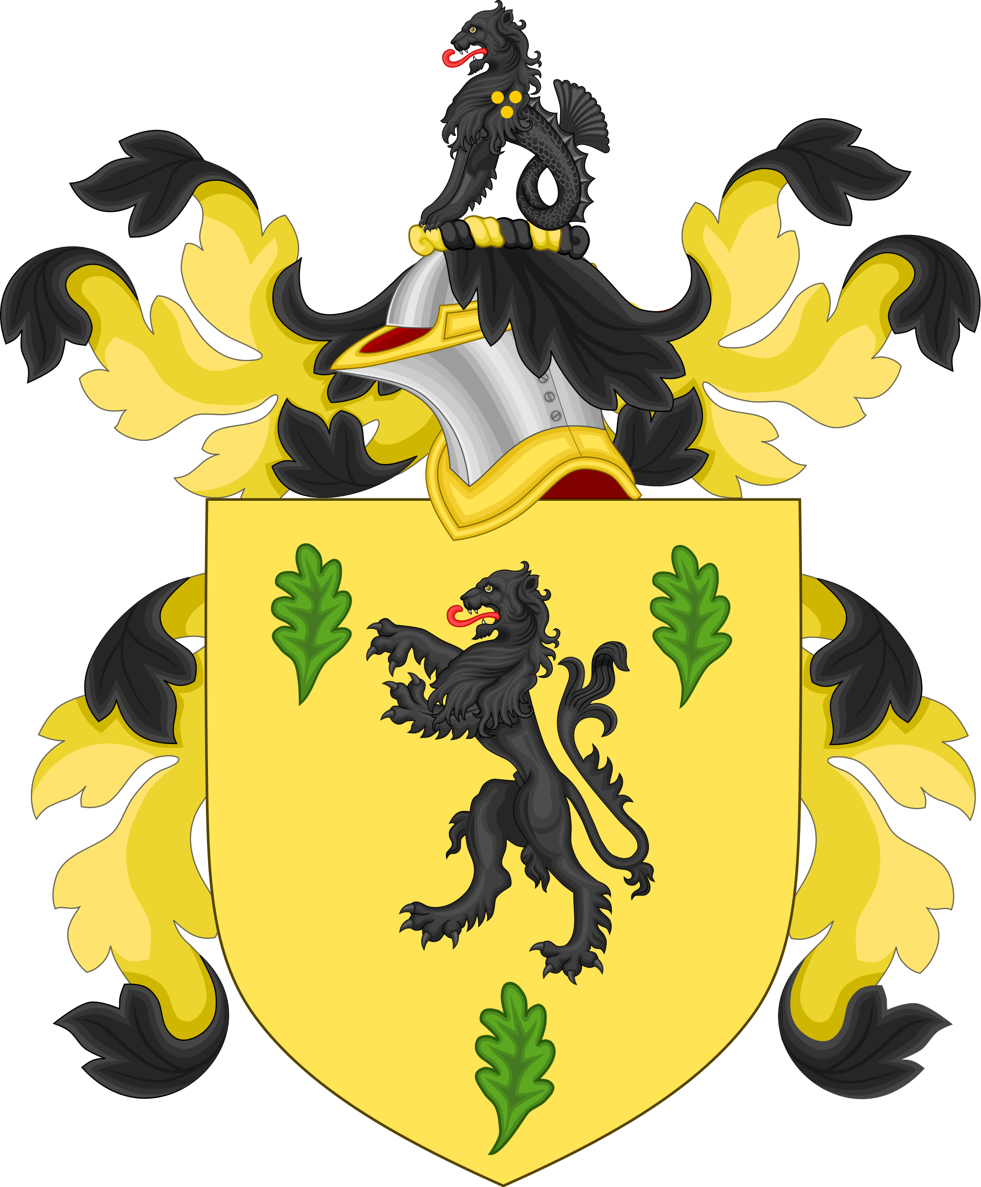 Open - Stamford Raffles Coat Of Arms (2000x2420)