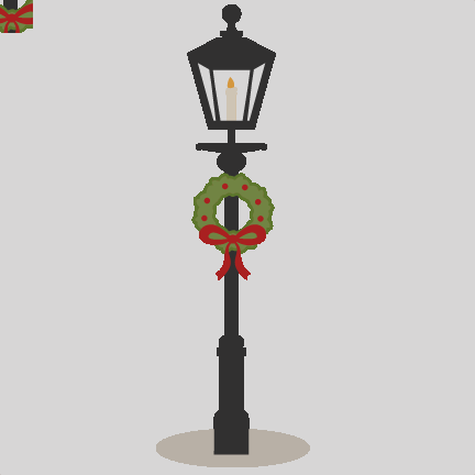 Lamp Scrapbook Clip Art Christmas Cut Outs For Cricut - Last Friday In December (432x432)