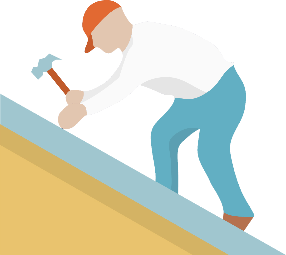 Roof Repair - Illustration (1202x1075)