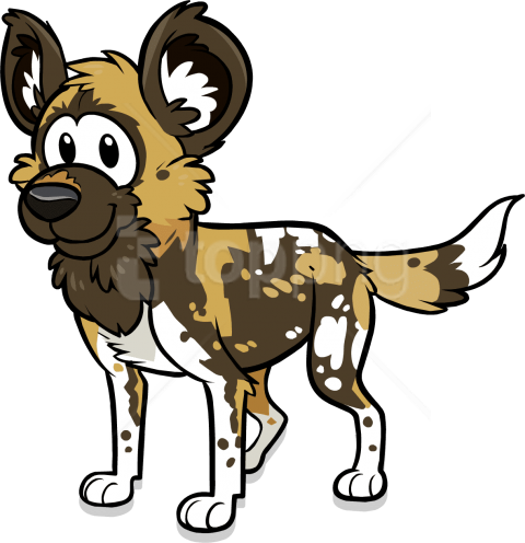 Free Png Wild Dogs Free Pictures Png Images Transparent - African Painted Dog Cartoon (480x496)