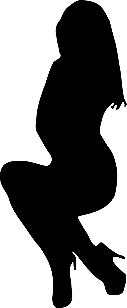 Clipart Woman Silhouette 27 1cdc - Silhouette (512x1242)