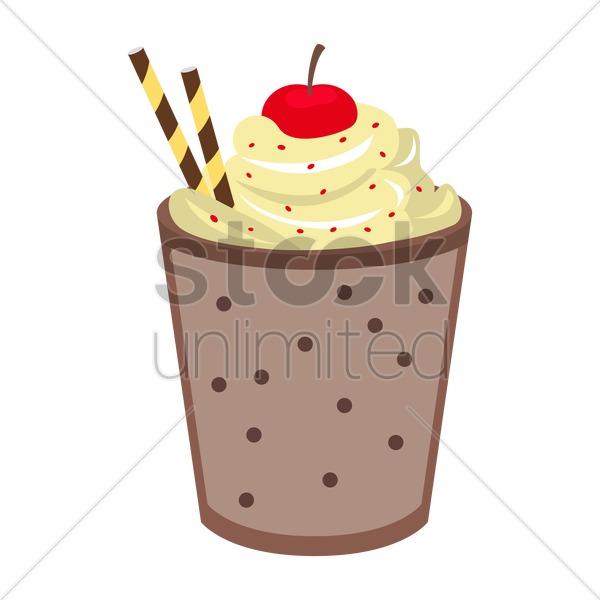 Chocolate Drink With Vector Image Stockunlimited Graphic - Gelato (600x600)