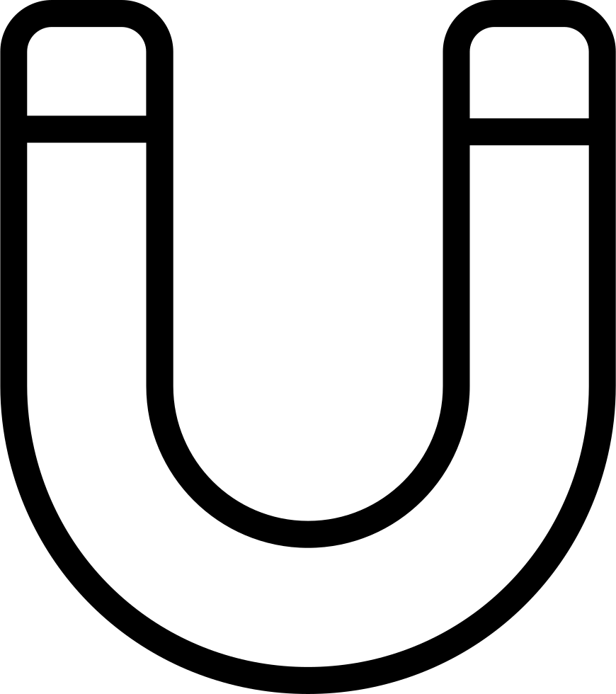 U Shaped Magnet Drawing Clipart Craft Magnets Horseshoe - U Shaped Magnet Drawing (870x980)