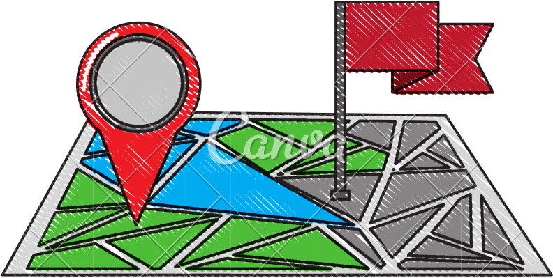 Gps Navigation Flag Pin Map Destination - Triangle (800x666)